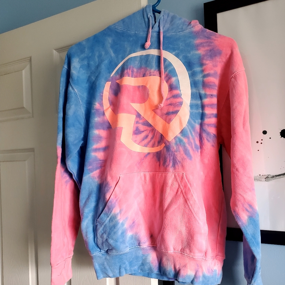 Unisex RomWod cotton candy color tie dye‎ hoodie size small